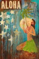 Aloha from Hawaii 24x36 Original Acrylic by Olivia Belle <! local>