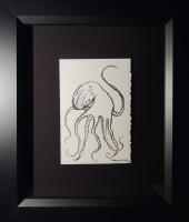 <b>*NEW*</b> Octopus 6x9 Framed Drawing by * WYLAND *