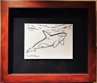 Orca 7x10 Framed Original Drawing [Original Price: $1,900] by * WYLAND *