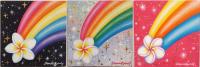 <b>*NEW*</b> Cosmic Plumerias 4x4 Acrylics on Wood by Stephanie Boinay <! local> <! aesthetic>
