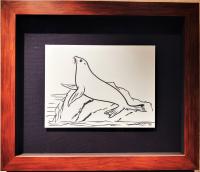 Seal Pup 9x12 Framed Original Drawing [Original Price: $1,900] by * WYLAND *