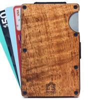 Minimalist Koa Wood Wallet w/Money Clip by Pono <! local> <! aesthetic>