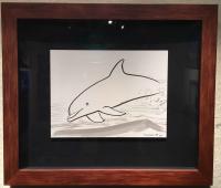 Dolphin 9x12 Framed Original Drawing [Original Price: $1,900] by * WYLAND *