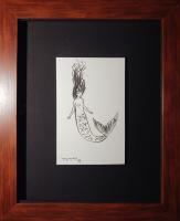 <b>*NEW*</b> Mermaid 6x9 Framed Drawing by * WYLAND *