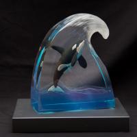 Orca Blues LE Lucite Sculpture by * WYLAND *