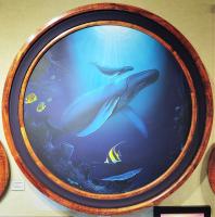 The Innocent Age Original Oil in 53-Inch Custom Round Curly Koa Frame by * WYLAND *
