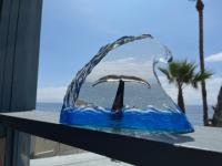 Maui Whale Tail LE Lucite Sculpture by * WYLAND *