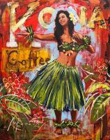 <b>*NEW*</b> Kona Coffee 30x24 Original Acrylic on Canvas by Shawn Mackey