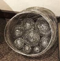Stainless Steel Basket w/Star-Shaped Beads Full of Spheres by Cindy Luna <! local>