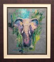 Graceful Entrance 20x24 Original Framed Mixed Media on Metal - Dimensional Modern Impressionism by James Coleman