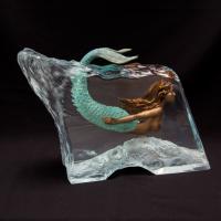 Mermaid Sea LE Lucite Sculpture by * WYLAND *