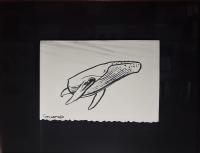 Humpback 6x9 Framed Drawing by * WYLAND *