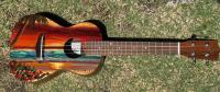 Horizontal Sunset Original Acrylic on Ukulele by Walfrido Garcia <! local>