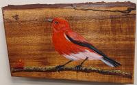 <b>*NEW*</b> Hawaiian Red 5x8 Original Oil on Live-Edge Koa by Deen Garcia <! local>
