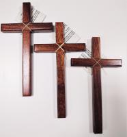 Solid Koa Wood 9-Inch Cross by Alan Sharp <! local>