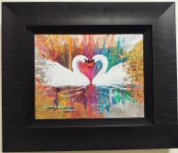 Loving Moments 11x14 Framed Mixed Media Giclee with Unique Gold Leaf Enhancements by James Coleman