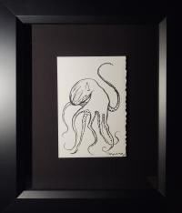 <b>*NEW*</b> Octopus 6x9 Framed Drawing by * WYLAND *