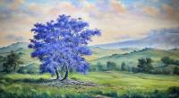 Blossom Splendor Original Oil 27x50 by George Aldrete