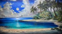 Night Silence Original Oil 27x50 by George Aldrete